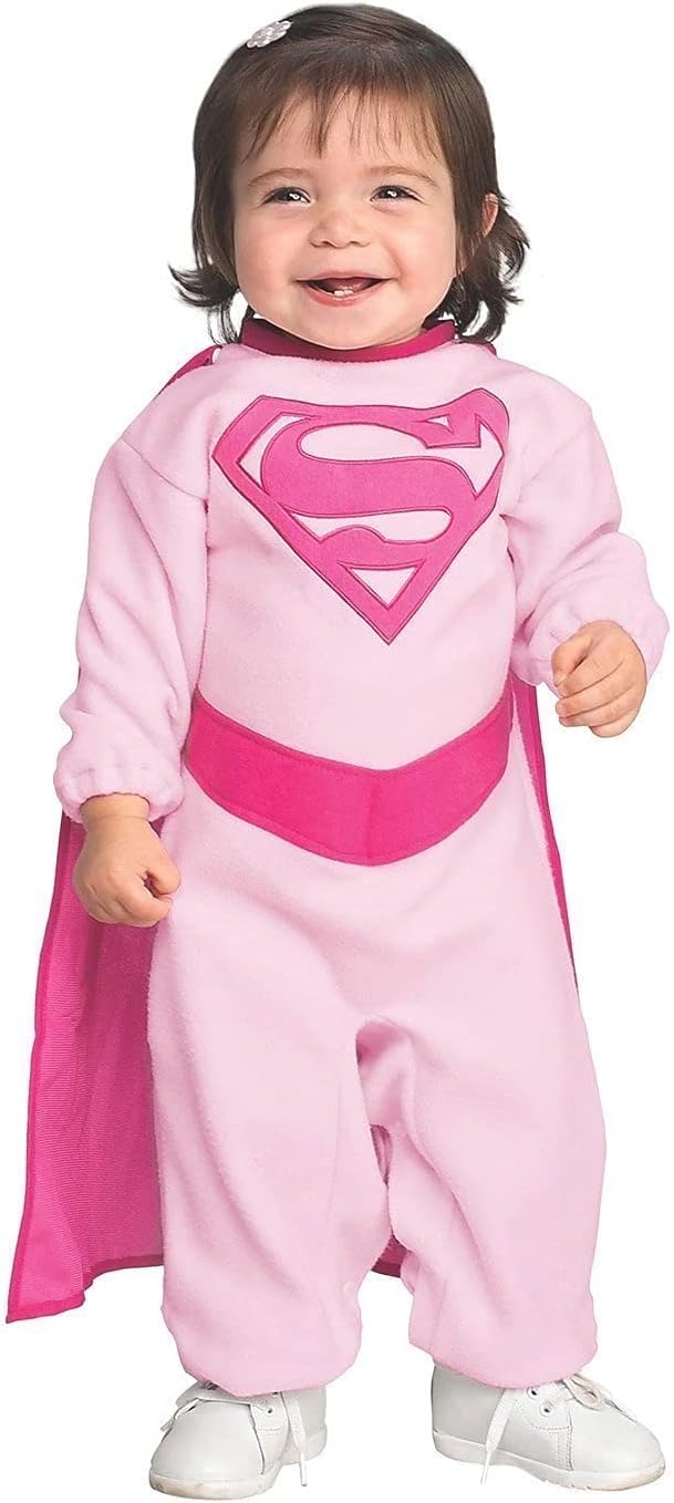Superman Romper With Removable Cape Pink Supergirl