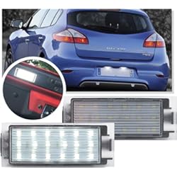 Luces Del Tablero Renault Clio Luz LED para matrícula trasera de coche Para Rena/ult Twingo MK2 Clio MK3 Megane II III Laguna MK2 MK3 Vel Satis Master Canbus Lámparas de etiqueta trasera LED OEM # 8200480127