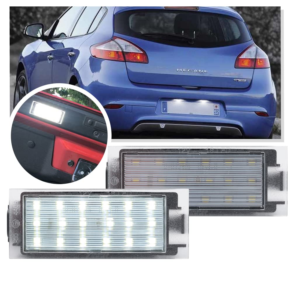 2 Luci Targa LED Bianco Xenon Per Renault Twingo Clio Megane Laguna | Sostituzione Fendinebbia | Canbus Senza Errori - 4