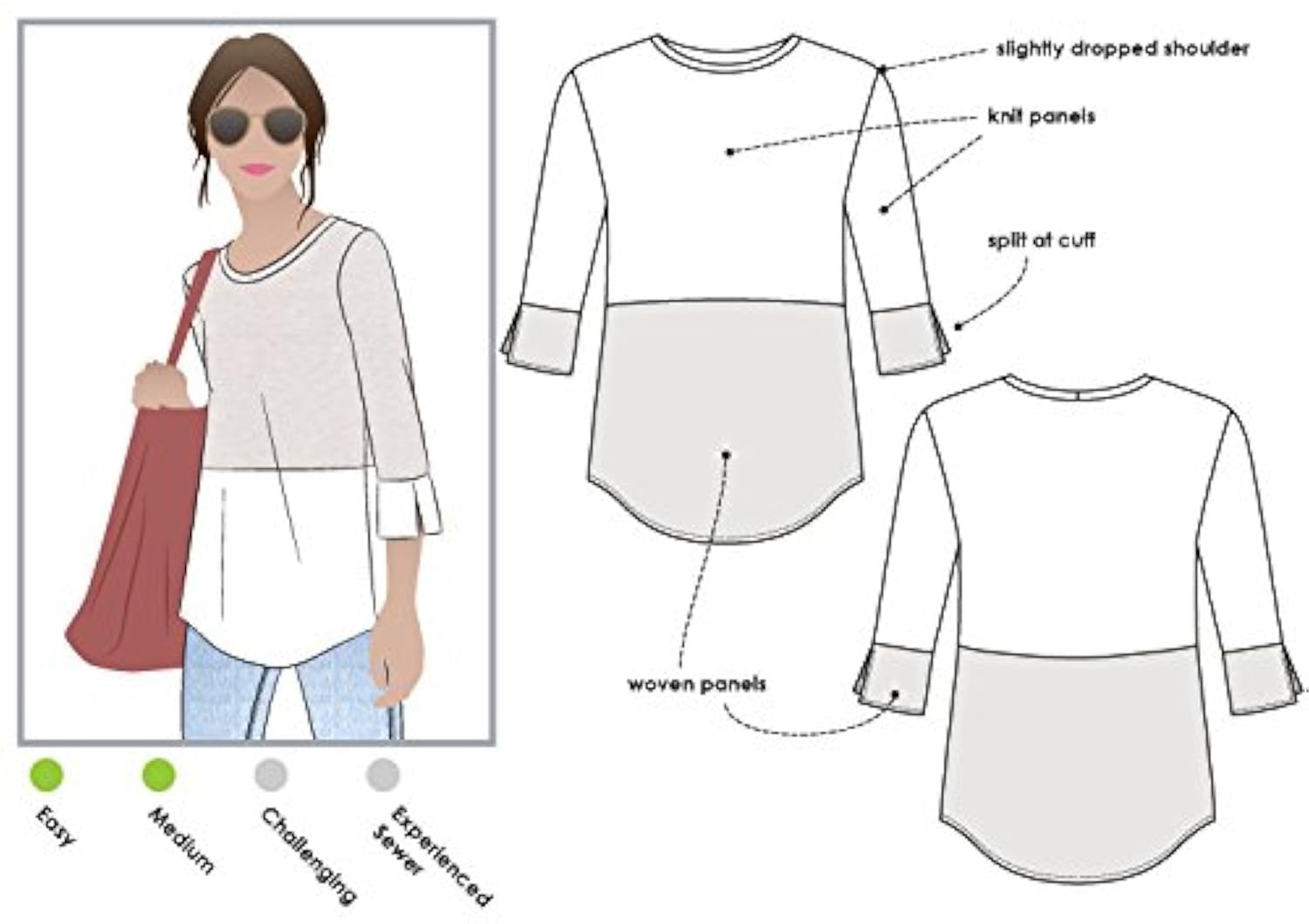 Style Arc Sewing Pattern - Annika Top (Sizes 04-16)