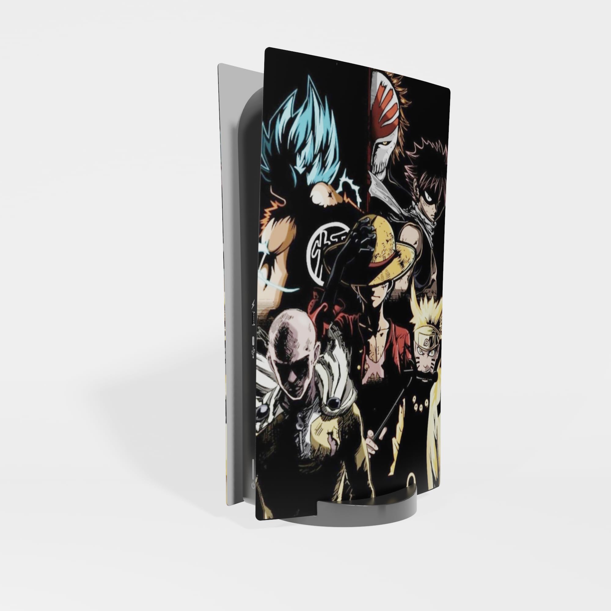 MaD Vision® Kit de Skins Extra-résistants pour PlayStation 5 (PS5) Digital | Ensemble de Stickers vinyles Mats pour Console et 2 manettes – pour Anime Design