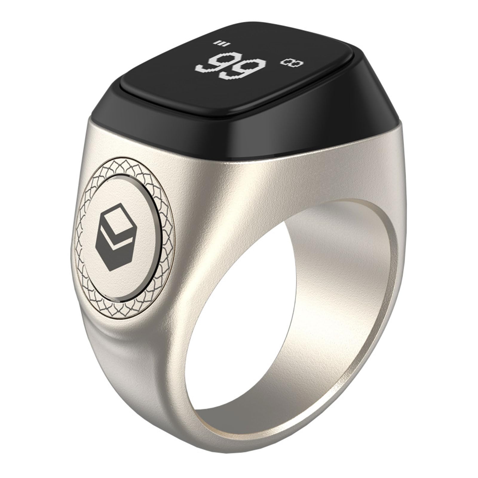 PEIXEN Smart Ring With Oled Display And Finger Counter, Digital Ring, Counter Reminder, Ring Bluetooth Digital Charging Case, Time Vibration Reminder 22 white