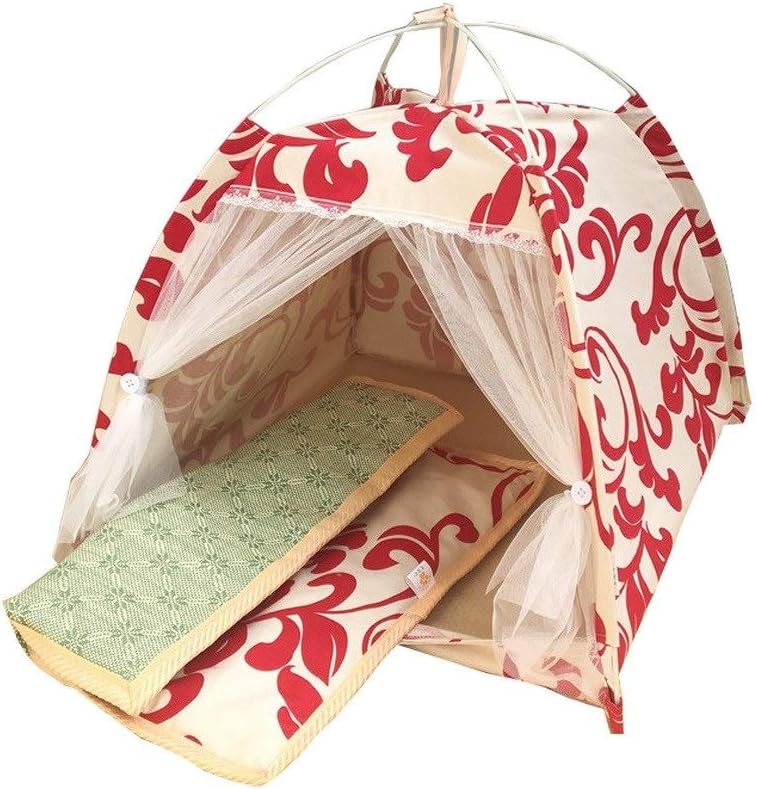 Camas QWER Perros Cama para Mascotas Tienda para Perros Casa para Perros Plegable Extraíble Y Lavable Resistente Al Viento Y Cálido Anti-Mosquito para Interiores Y Exteriores 10 Colores Nido de m
