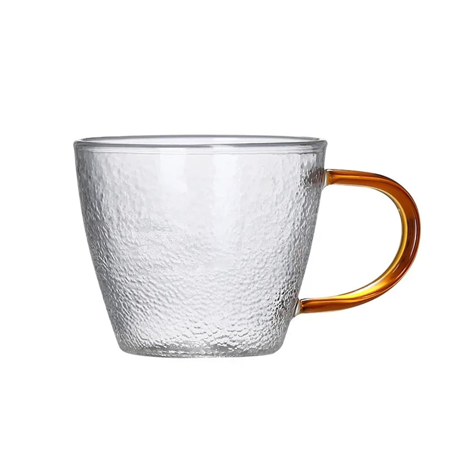 Teetassen aus transparentem Glas, 120 ml, mit Griff, chinesischer Stil, für Kaffee, Milch, Wasser, Heißgetränke, 6 Stück