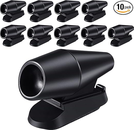Frienda 10 Pcs Deer Whistles Horns Deer Avoids Collisions Vehicles Wind Activated Ultrasonic Warning for Car Motorcycles Animal Save Alert(Black)