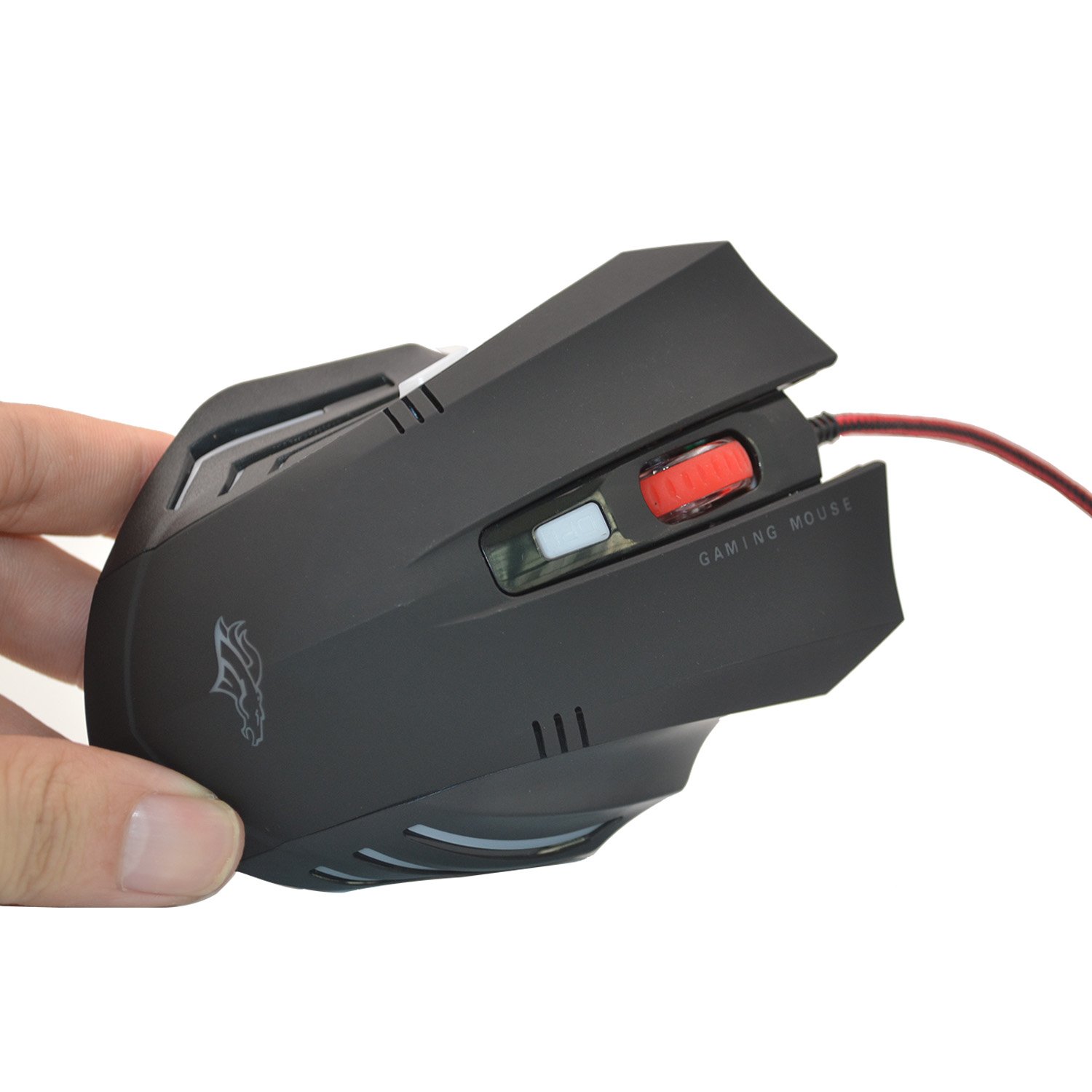Dreamvasion 800-3200 DPI Wired USB Expert PC Gaming Mouse - Black