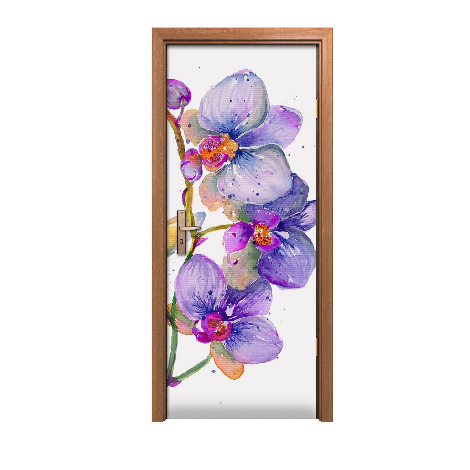Autocollant de porte effet peinture artistique 80x200cm pour decoration durable