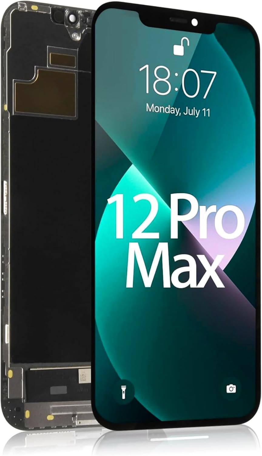 iPhone 12 Pro Max LCD Screen Replacement In-Cell Display Touch Digitizer Assembly for iPhone 12 Pro Max Models A2342 A2410 A2411 A2412 (LCD Only)