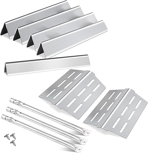 Zemibi 62752 7620 7622 Piezas de repuesto para parrilla Weber Genesis E310 E320 E330 S310 S320 S330 EP310 EP320 EP330, barras aromatizantes de 17.5