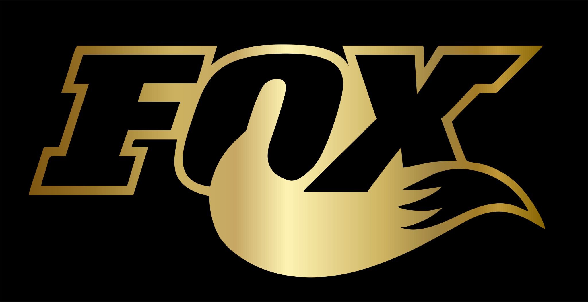 Fox Tail Decal Sticker Racing for Cars and Walls 5 Inch by Pristine Signs & Graphics, LLC (Gold)