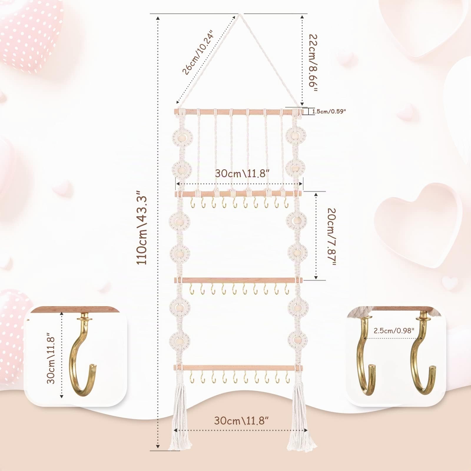 Bandeau Titulaire Arcs Organisateur Pour Filles Cheveux Arcs Titulaire Bébé Bandeau Cheveux Accessoires Organisateur Pour Bébé Filles Arc Cintre De Stockage Pour Les Filles Chambre Décoration Murale