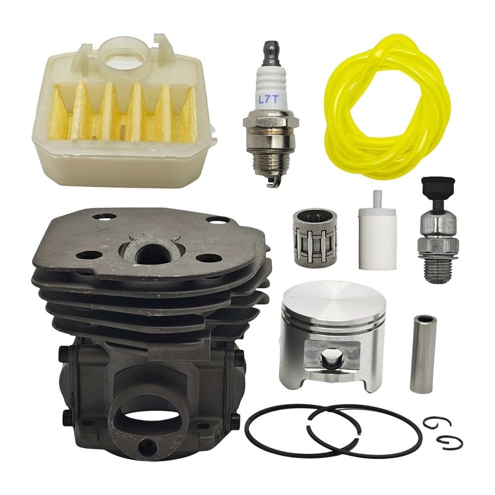 Kit de Motor con Interruptor de Filtro de Aire y pistón de Culata de 45 mm, Compatible con reconstrucción de Motor de Motosierra 353, 351, 350, 346, 346XP, 345 y 340.