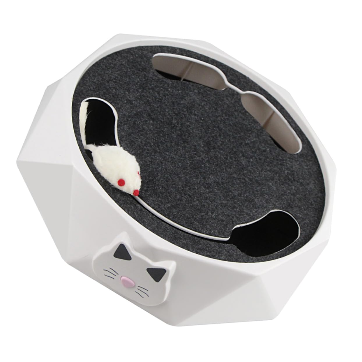 Toddmomy Jouet Interactif Automatique pour Chat Souris Électronique Blanche en Abs, Fonctionnant sur 3 Piles AA, Portable pour Exercice et Amusement des Chatons