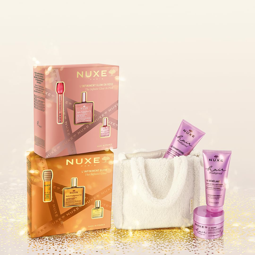 Nuxe The Luxury Hair Care Gift Set (Valor de £70) – Máscara de reparación intensiva para el cabello de 200 ml, champú y acondicionador de alto brillo de 200 ml – Trío de reparación nutritiva para un