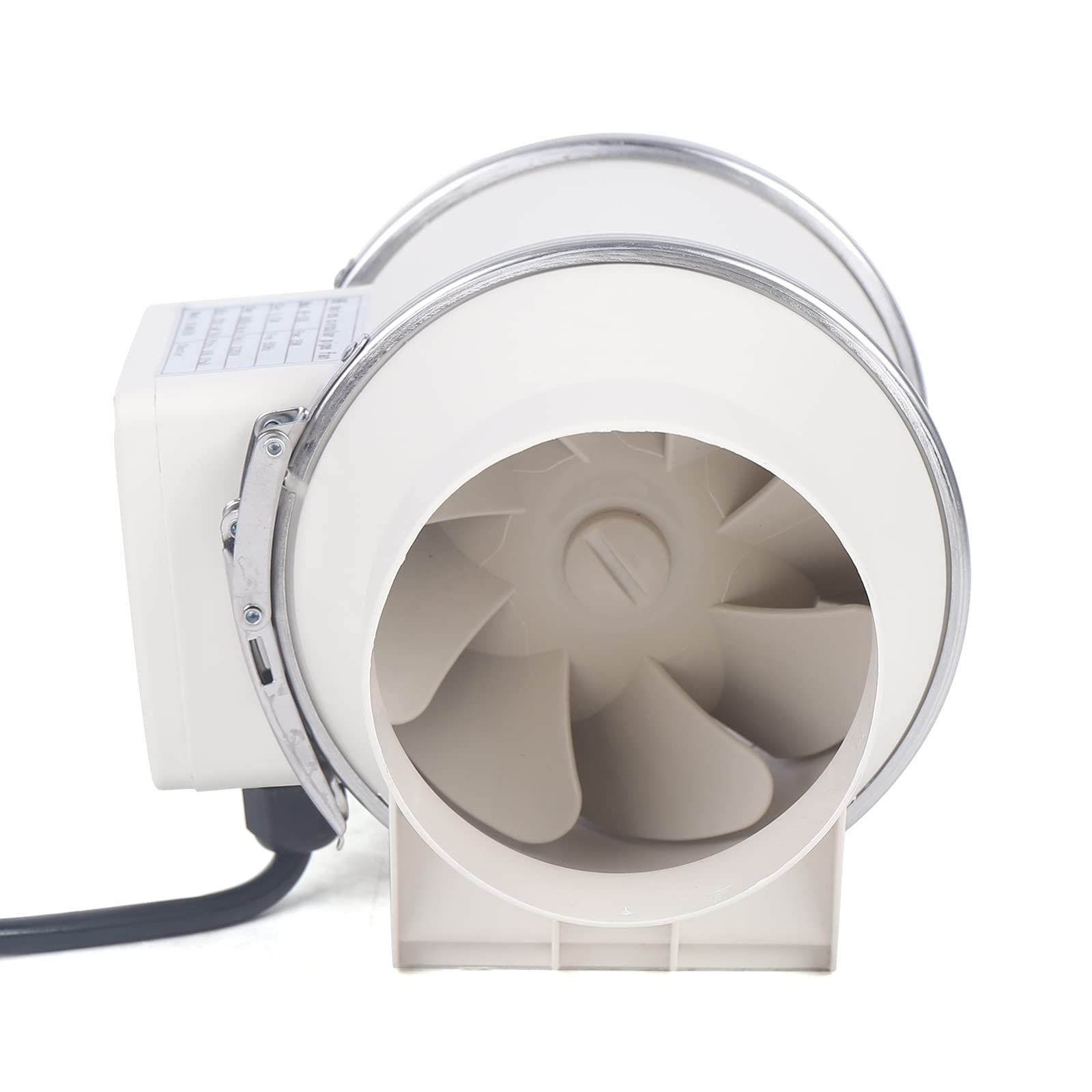 Ventilador de tubo de 220 m³/h, ventilador de canal en línea, ideal para tiendas de crecimiento, ventilación y soplador de aire, ligero, para oficina, tiendas de crecimiento, hidroponía