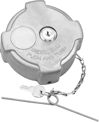 Tapa de combustible diésel con bloqueo de aluminio de 14 de un cuarto de giro, paquete de 2 con 4 llaves para tanque de combustible de 3 pulgadas,