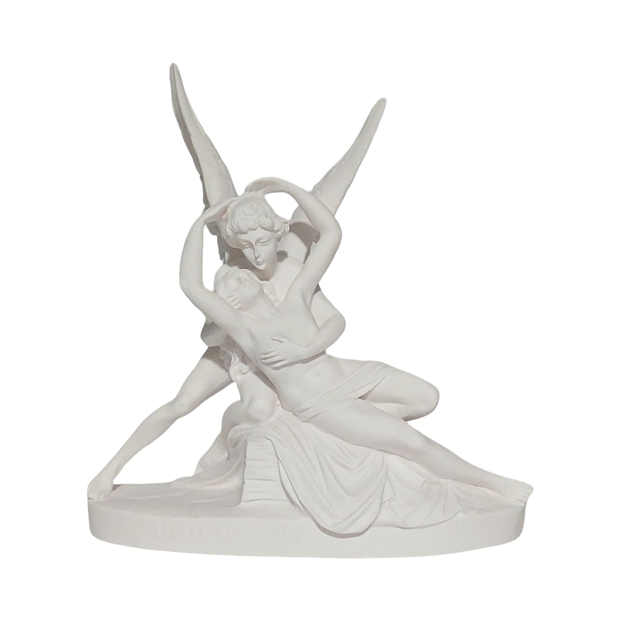 DadArt Psyche Revived by Cupid’s Kiss White Alabaster Statue Canova Louvre 20 cm