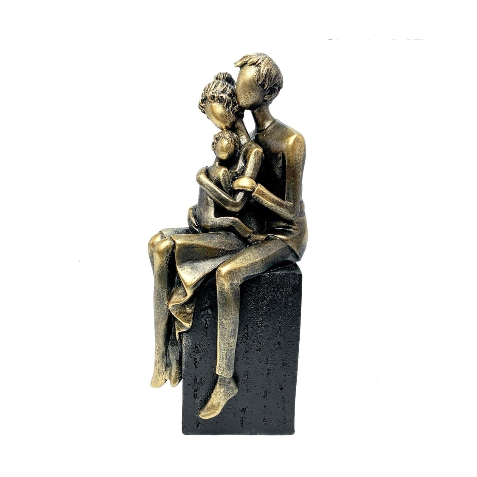 Habitz 2 Embrace A Family Of Three Character Sculpture Figurines Ornaments Resin Figure Statue Portrait Figurine Home Furnishing Nordic Decorative Statues For Home Decoration Birthday Thanksgiving(2)