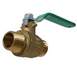 3/4'' Male Ball Valve, Full Port 600 WOG, Water, Oil and Gas - Brass