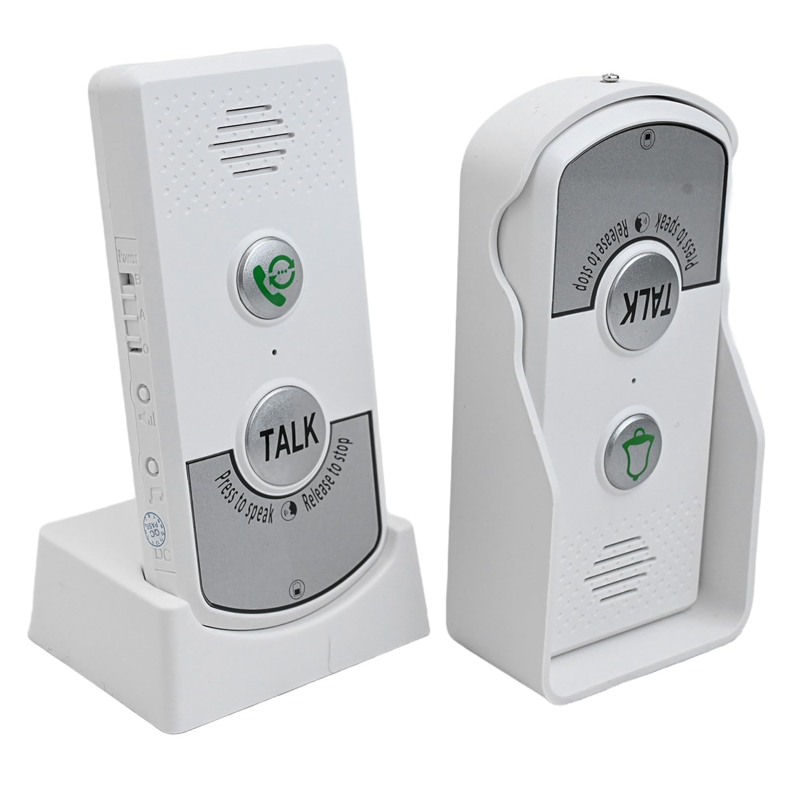 Home Timbre inalámbrico de 1000 m para rango, sistema de intercomunicación de audio bidireccional, batería de larga duración de 2000 mAh, receptor impermeable para exteriores