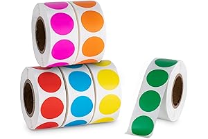 3000Pcs Colored Dot Stickers, 1" Label Sticker Round Circles for Various Labeling Needs