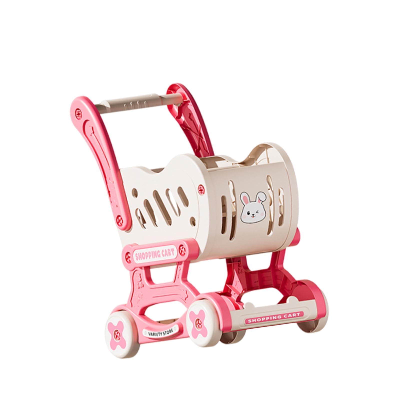 Harilla Carrelli della Spesa, Carrelli a Mano per Supermercati, Carrelli della Spesa Giocattolo, Giocattoli Interattivi per Bambini Piccoli per L'apprendi, Rosa