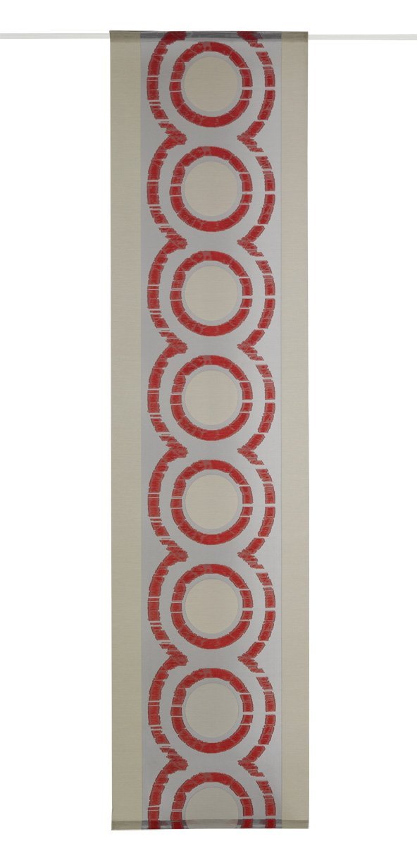 Deko TrendsMedio 6236793 39 Panel Curtain Fabric, 245.0 x 60.0 x 245.0 cm red/grey