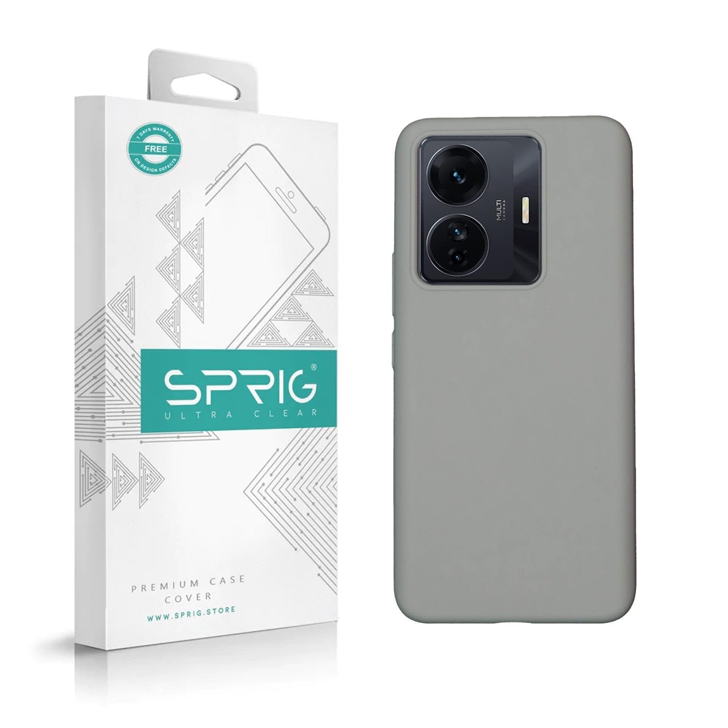 SPRIG Compatible with IQOO Z6 Pro 5G Phone Liquid Silicone Cover Premium Back Cover Drop Tested Shock Proof Mobile Case for Men, Women, Boys and Girls with Camera Protection (Blue Grey) (B0C9DPGQVB) Amazon Price History, Amazon Price Tracker