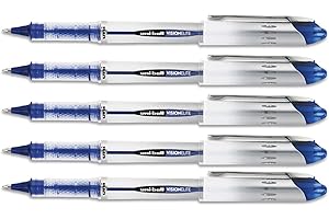 Uni-ball Vision Elite Roller Ball Pen, Easy-Flow Liquid Ink, Blue Ink, Bold...