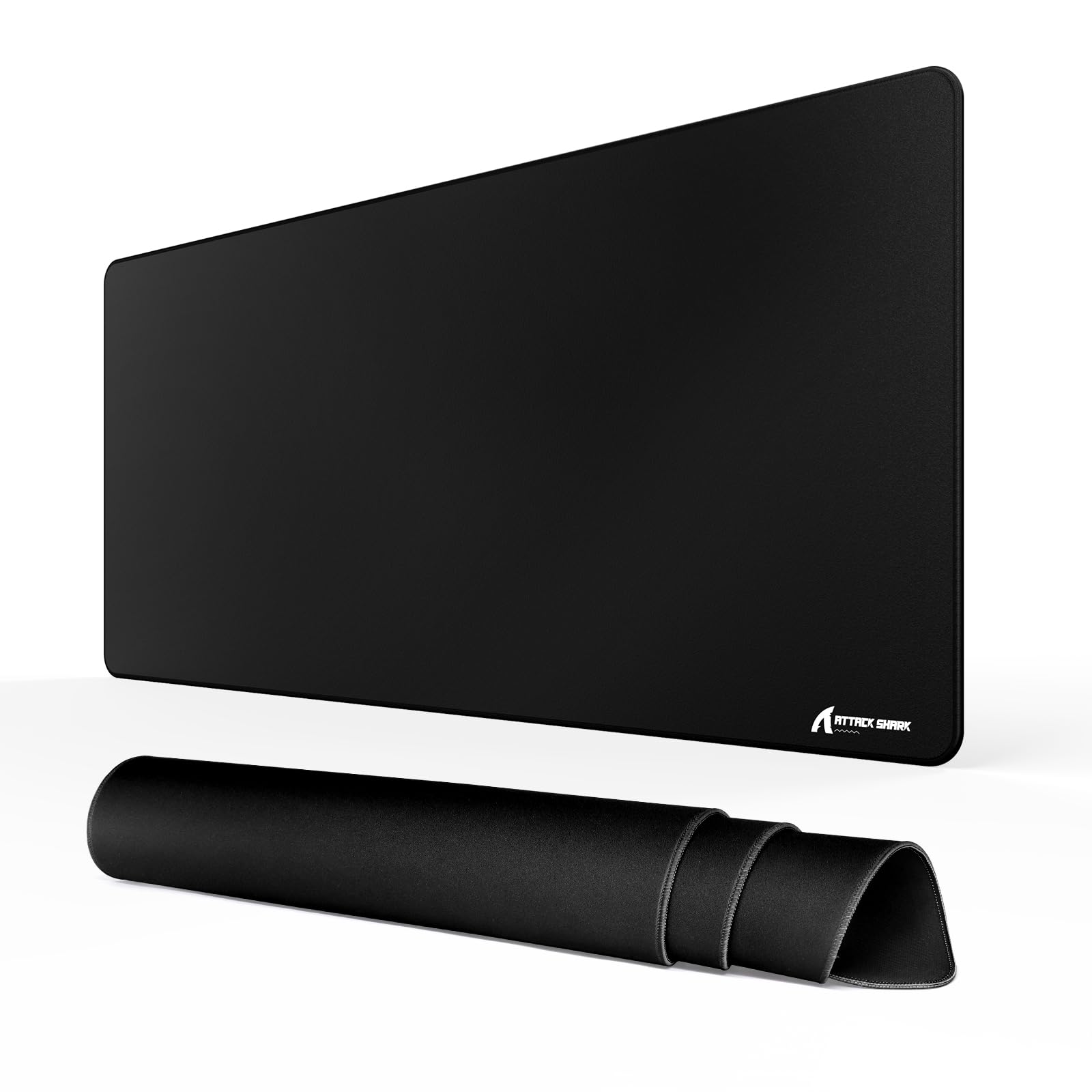 ATTACK SHARK CM02PRO E-Sport-Gaming-Mauspad, strapazierfähiges, großformatiges Mauspad mit wasserabweisender Beschichtung, Rutschfester Unterseite und vernähten Kanten, 900 x 400 x 4 mm,schwarz