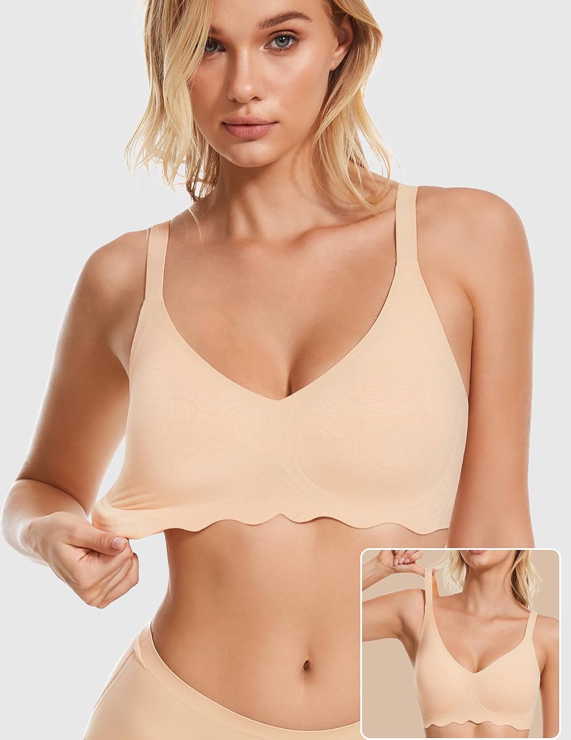 Gailife Wireless Bras for Women No Underwire Seamless Pushup Bralettes with Support and Lift T-Shirt Bra with Extra Extender - Image 6