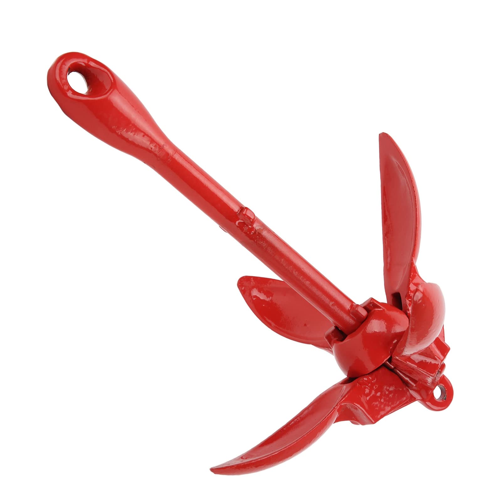 Ancora Pieghevole Marina da 3,5 libbre, Ancora a Rampino a 4 Artigli in Acciaio al Carbonio per Barca da Kayak, Ancora Pieghevole Portatile con Struttura Robusta per gommone,