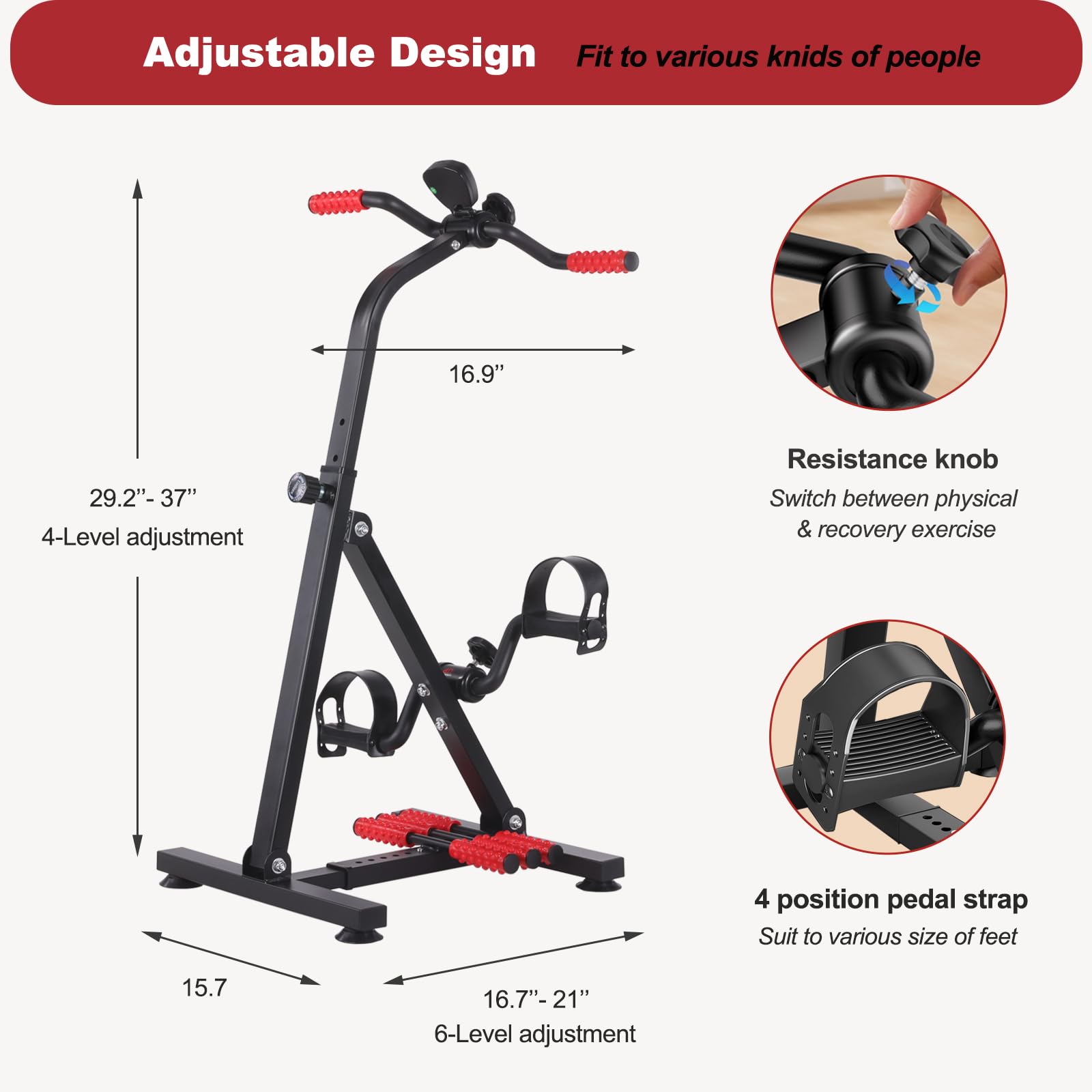 Senior Pedal Exerciser - Full Body Workout -3 Senior Pedal Exerciser - Full Body Workout -3