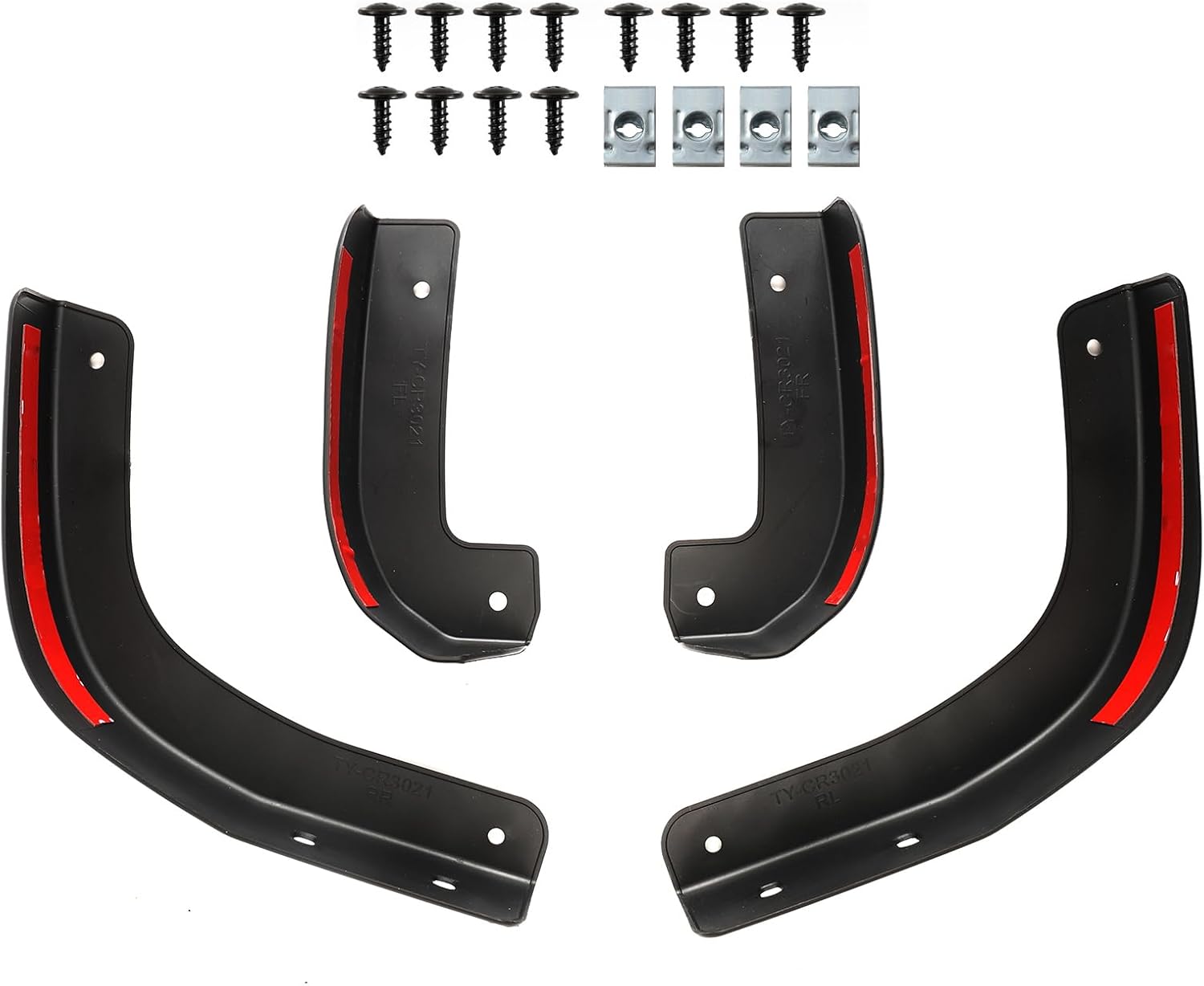 XUKEY Mud Flap Delete for 2019-2025 Chevy Silverado Mud Guards Mudflaps Delete Compatible with Chevrolet Silverado 1500 Accessories Front and Rear Mudflap Replacement Kit