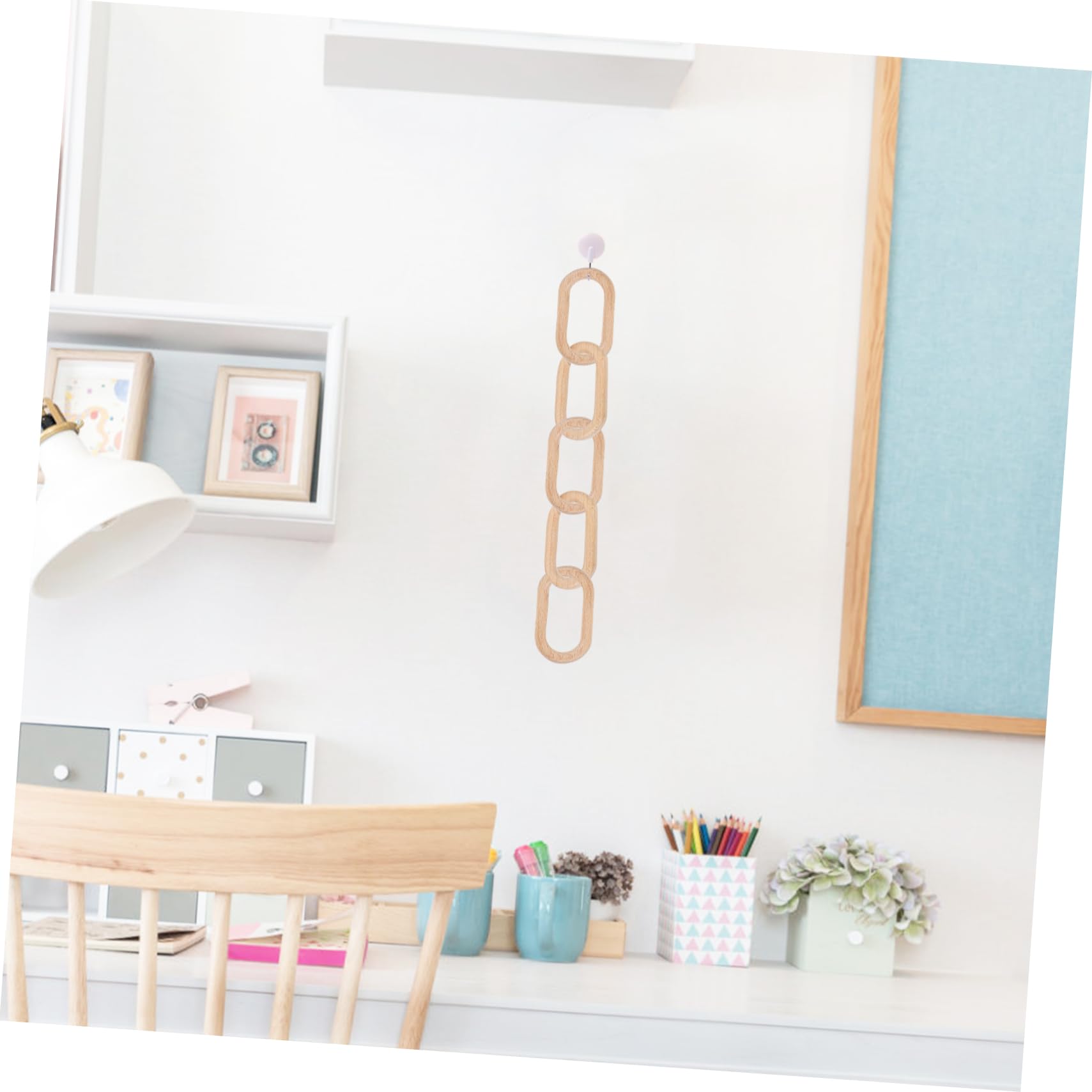 ifundom 3pezzi Decorazione Murale Legno Bohemien Con Catena Pendente Accessorio Per Interni Salute e Sicurezza Per Ambienti Domestici e Cerimonie