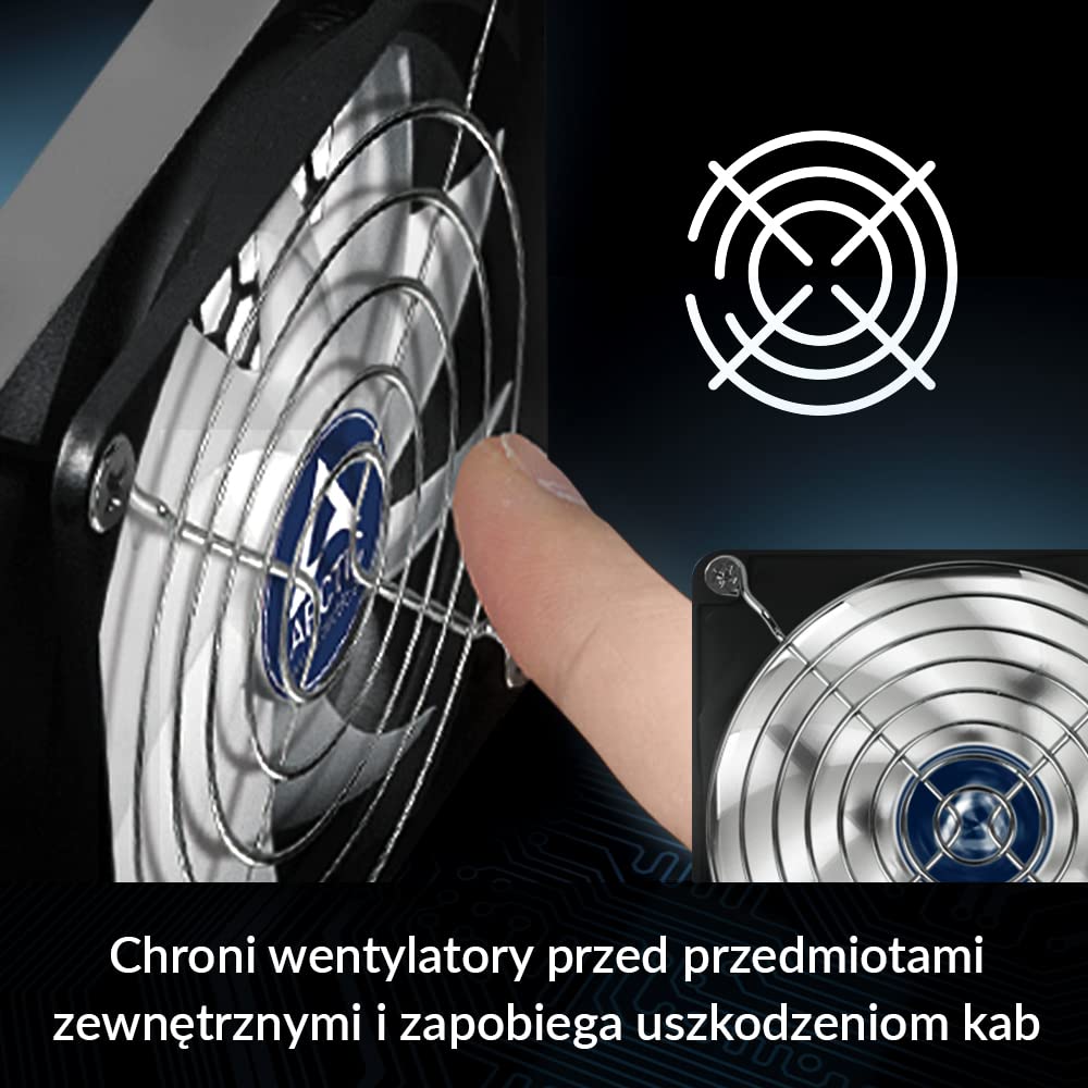 ARCTIC Fan Grill 140 mm - Stalowa osłona wentylatora, kratka wentylatora, przepuszczająca powietrze, dostępna w różnych rozmiarach
