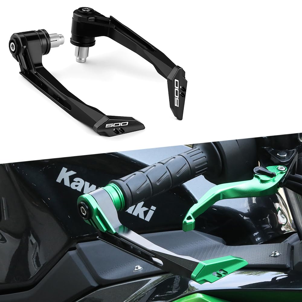 Modeer Per Ninja 500/SE 2024 2025 Paramani moto con protezione del manubrio integrata e protezione della leva del freno/frizione Ninja 500 500se accessori (nero)