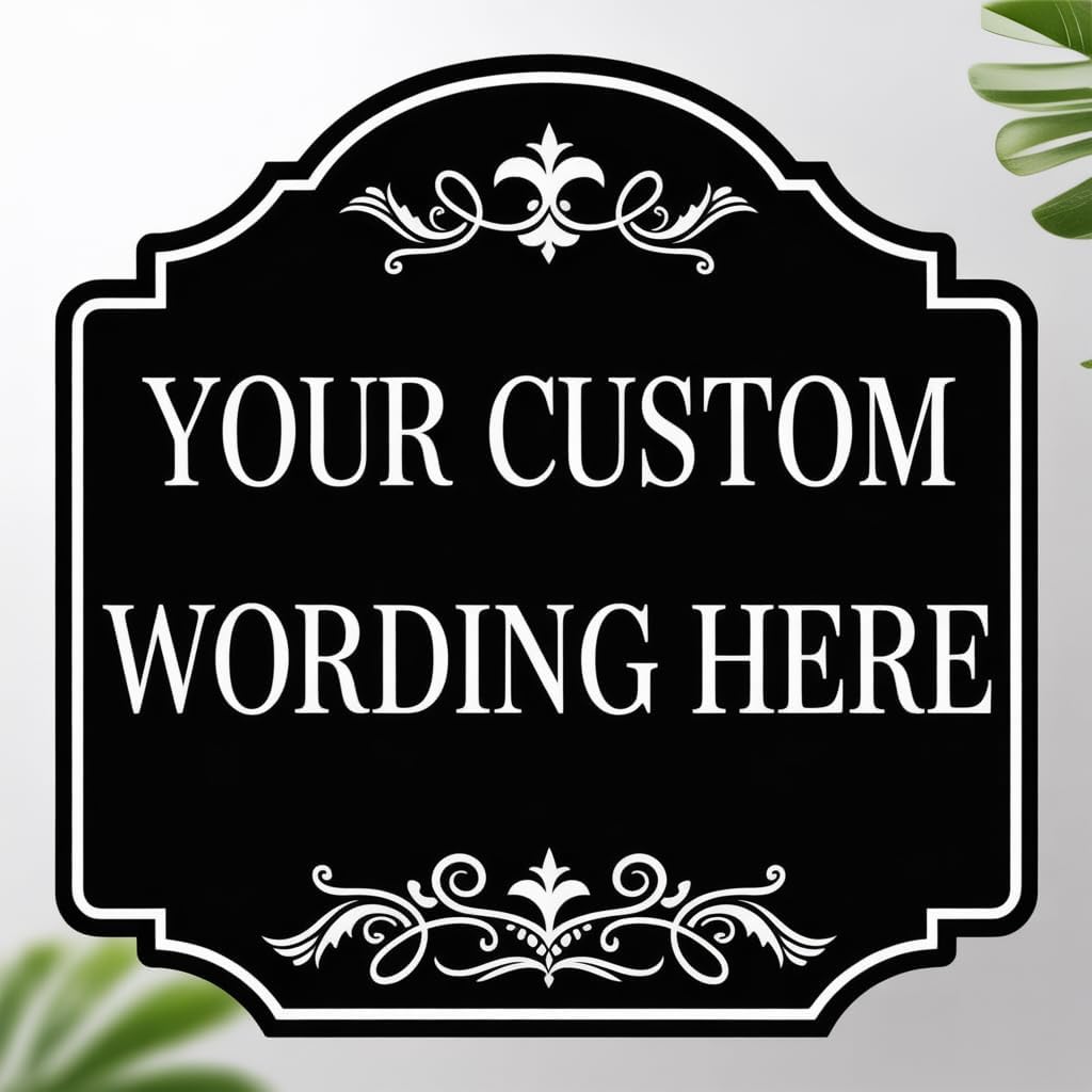 Custom Garden Sign - 18x18 Inch Personalized Metal Decorative Sign, 0.040 Aluminum, Outdoor Durable, Reflective Option, Rust-Proof