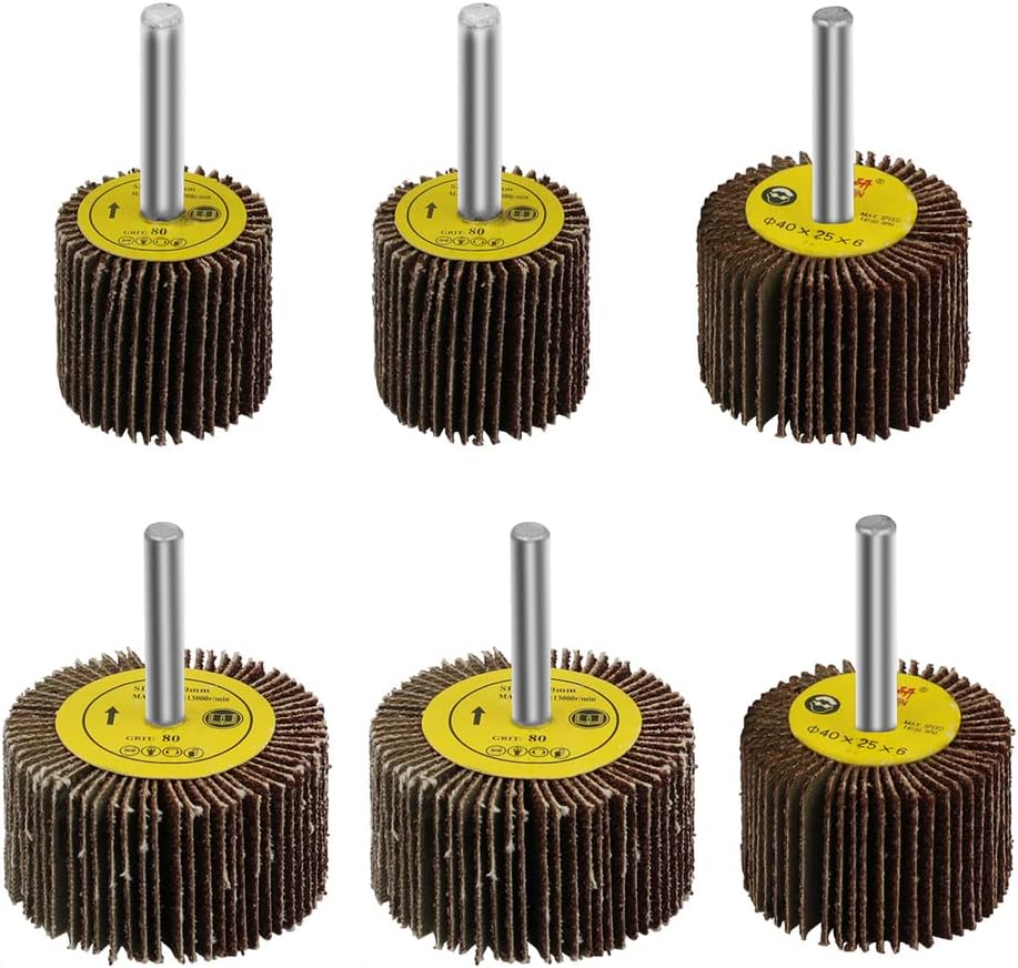 Mjump 12 Pcs 2”X 1” X1/4” Flap Wheels Set 3 pcs Of Each