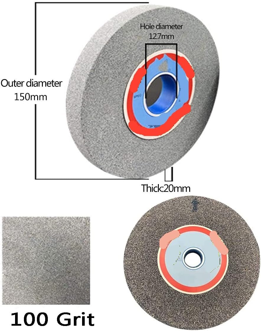 Brown Corundum Grinding Wheel - 150mm x 20mm x 12.7mm, Ideal for Metal Materials, 1pc(100 Grit)