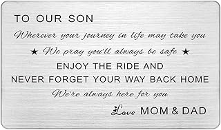 Son Wallet Card, Wherever Your Journey in Life May Take You, to Our Son Gifts from Mom and Dad, Engraved Wallet Insert Son, Son Birthday Card, Graduation Gifts
