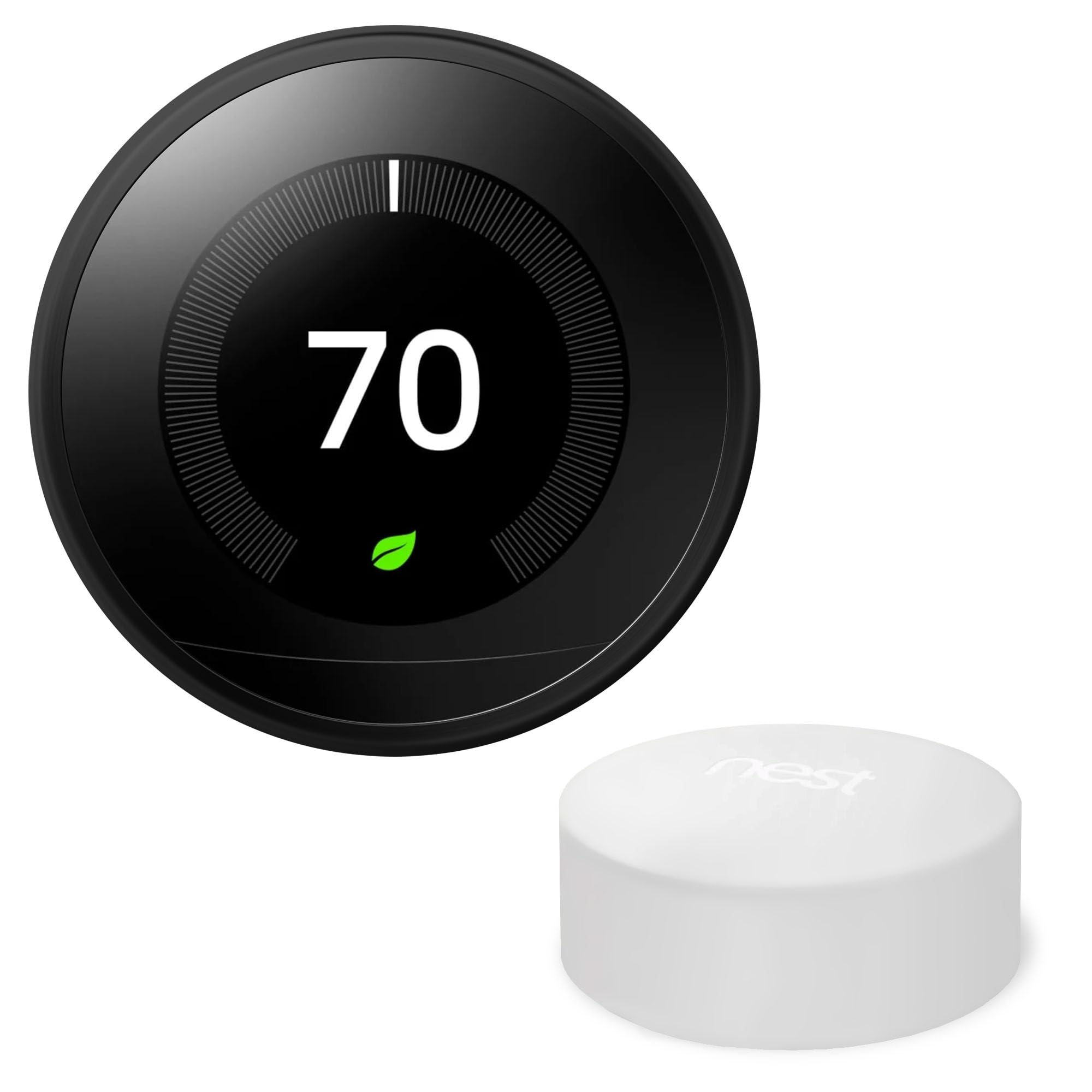 Nest Learning Thermostat (3rd Generation) (T3016-US) with Nest Temperature Sensor (T5000SF) (Black)