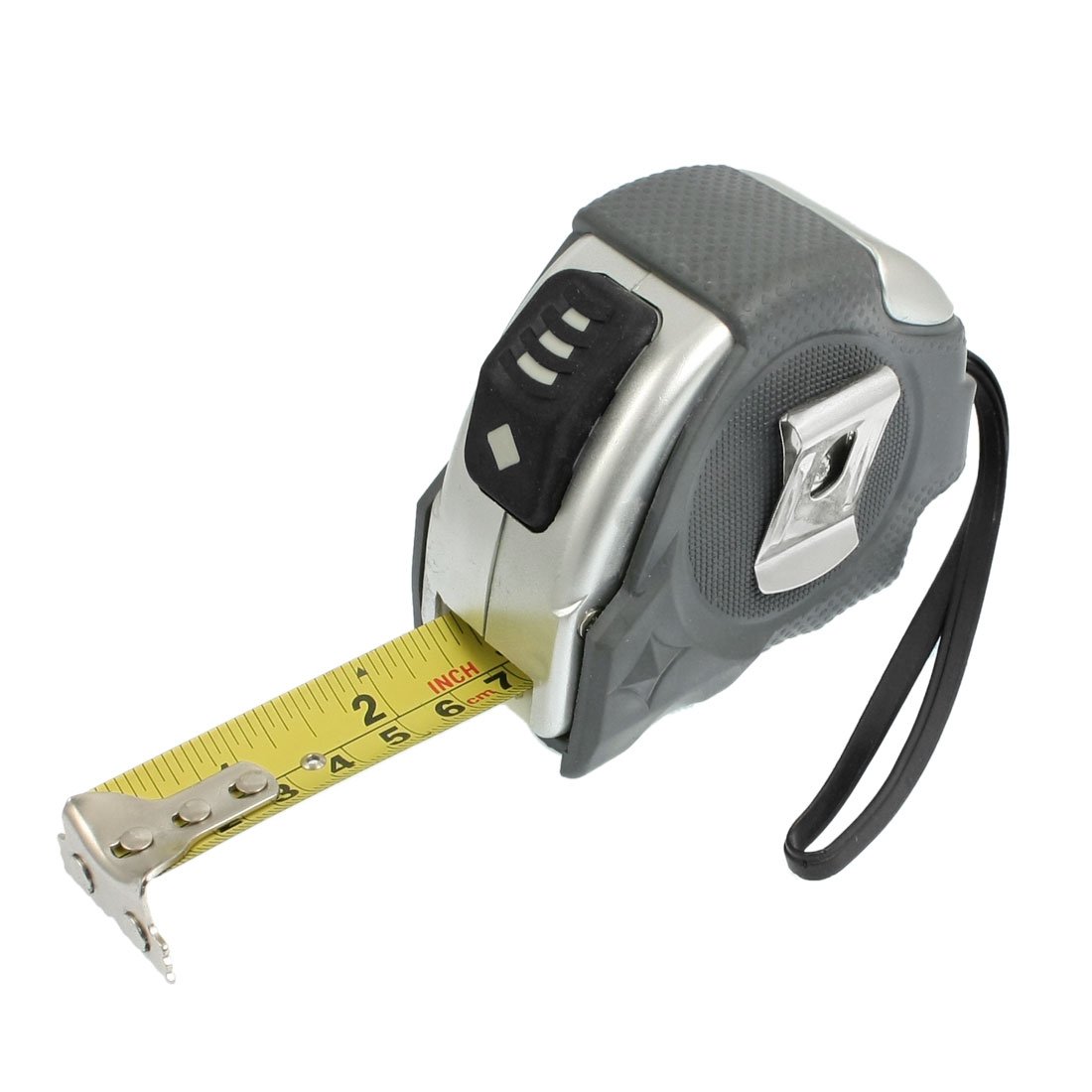 Aexit Gray Silver Tools & Home Improvement Tone Case Button Lock 5 Meters Steel Measuring Tape Measures Tape Bandtape