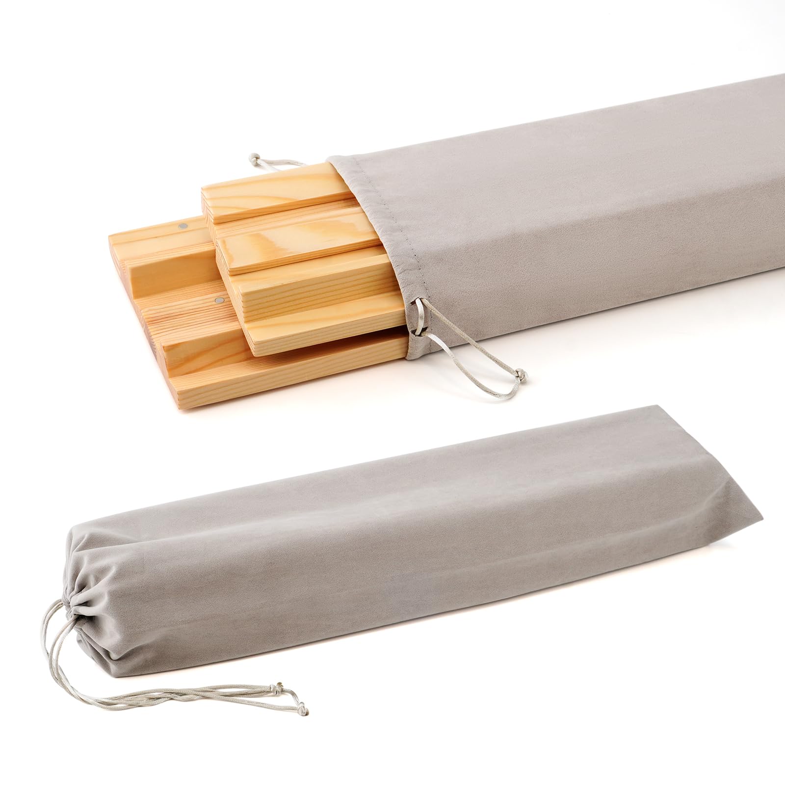 Uchwyty do mahjonga – [Większy rozmiar] Drewniane stojaki na mahjonga 48,3 cm z popychaczami, zestaw 4 tacek do gier Mahjong, stojaki do gier domino (zawiera popychacze