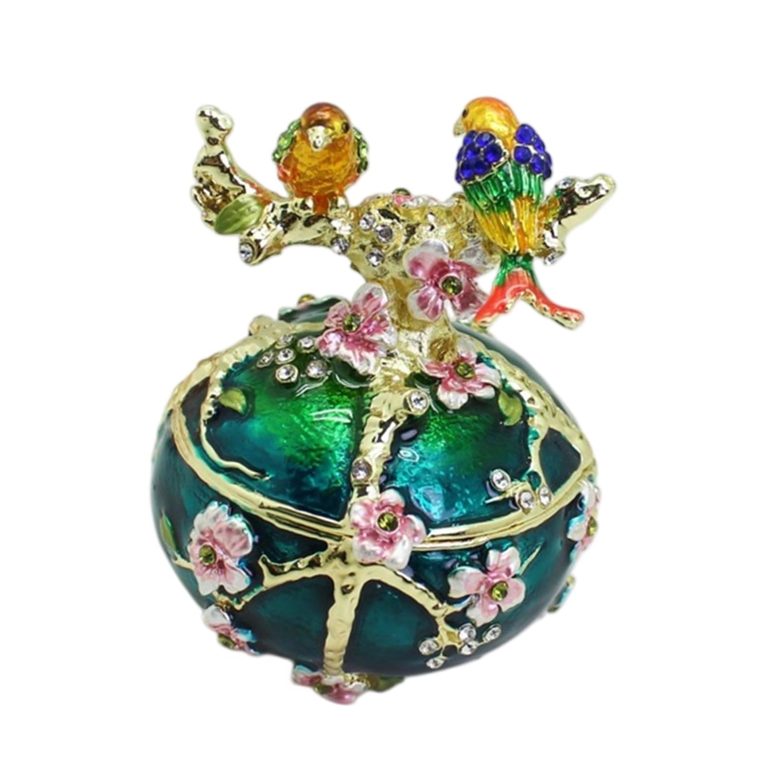 ZBIianxer Unique Small Accessory Case Double Bird Shape Decorative Storage Box Alloy Texture Suitable for Keeping Valuables Safe Alloy Accessory Case