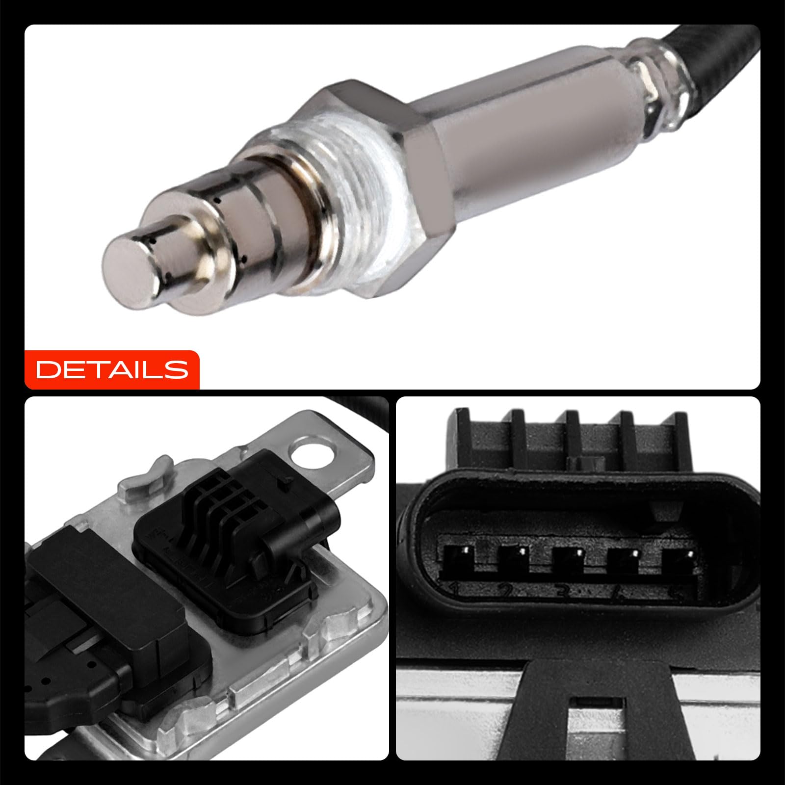 Frankberg Noxsensor Klopfsensor Sensor Hinten 5-Polig Kompatibel mit A6 Allroad 4GH 4GJ A6 Avant 4G5 4GD A6 4G2 4GC A7 Sportback 4GA 4GF A6 4G2 C7 4GC Replace# 4G0907807C