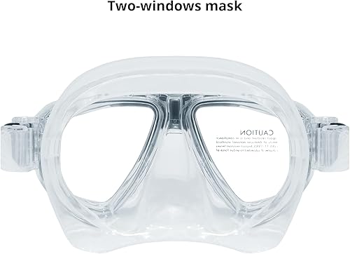 Miniatura 4 de Máscara de buceo atemporal, vidrio templado antivaho, falda de silicona antifugas, equipo de buceo y esnórquel para adultos