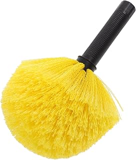 Anneome Cepillo Plumero Flexible para Limpiar Telarañas Cabezal Ajustable de Largo Alcance Herramientas para Barrer El Polvo de Color Amarillo
