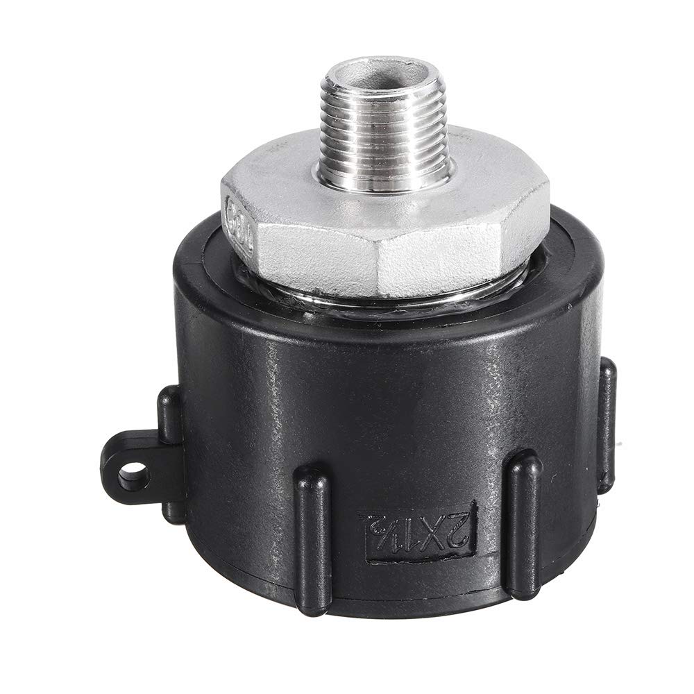 1000 L S60X6 Ibc adapter do zbiornika na wodę ze stali nierdzewnej męski gruby gwint szybkie połączenie wąż kran wymiana zaworu części montażowych - 3/4 cala