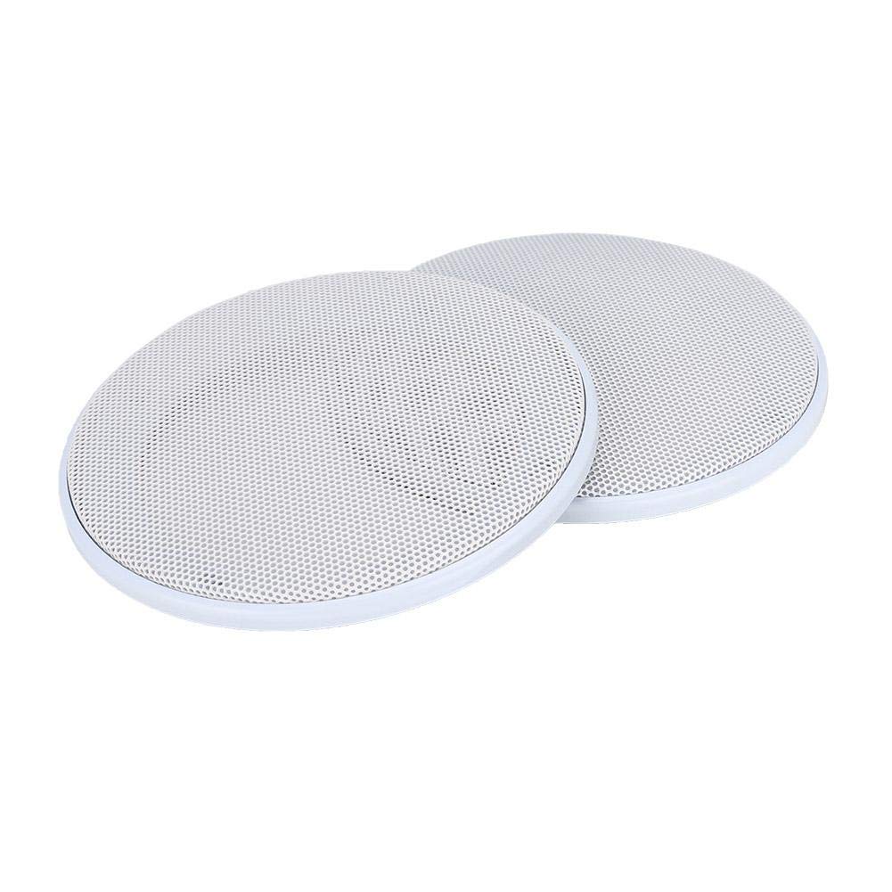 Durable Car Speaker Cover, 2 Pcs Loudspeaker Cover, for Speakers(White+white)